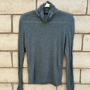 Chic Grey Turtleneck Top for Women